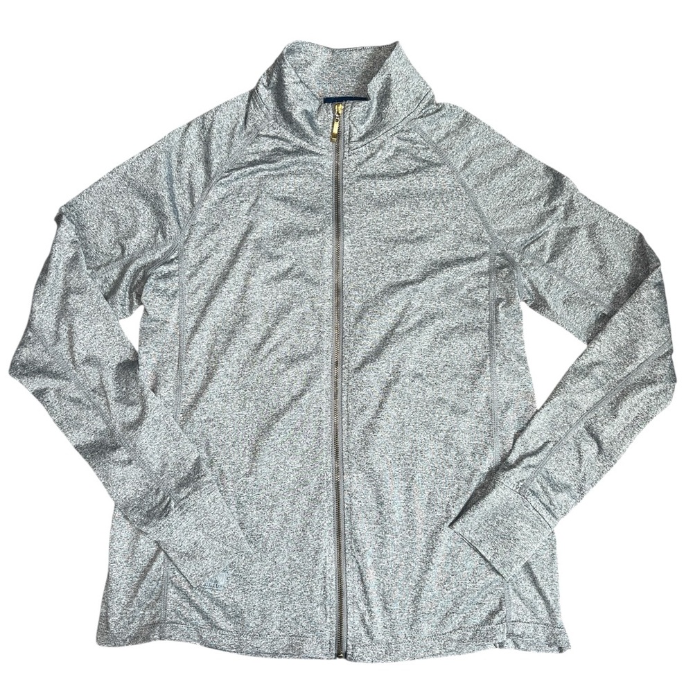 Simply Southern Girls Light Gray Full-Zip Jacket